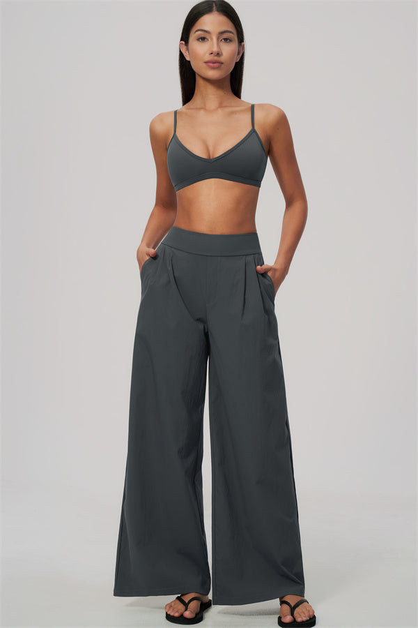 The Amity Sports Bra Wide-Leg Pants 2-Piece Set