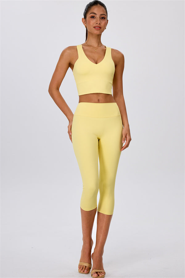 The Energize Crop Top Capri Leggings 2-Piece Set