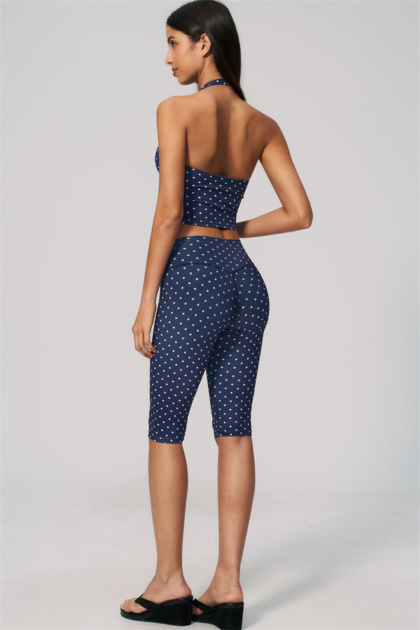 The Frame Halter Tank Top Capri Leggings 2-Piece Set