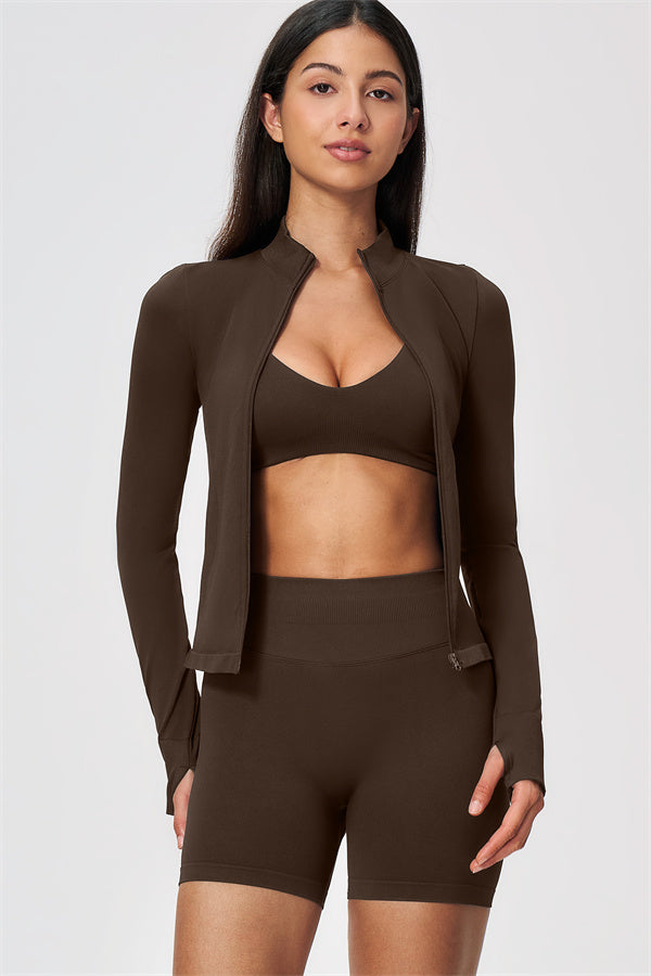 The Wanderlust Jacket Sports Bra Shorts 3-Piece Set