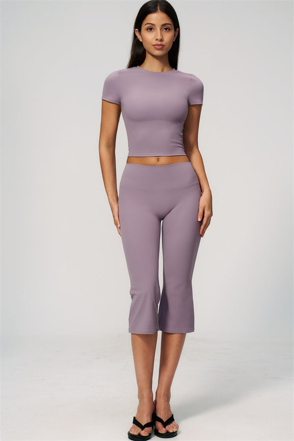 The Zura T-shirt Capri Leggings 2-Piece Set