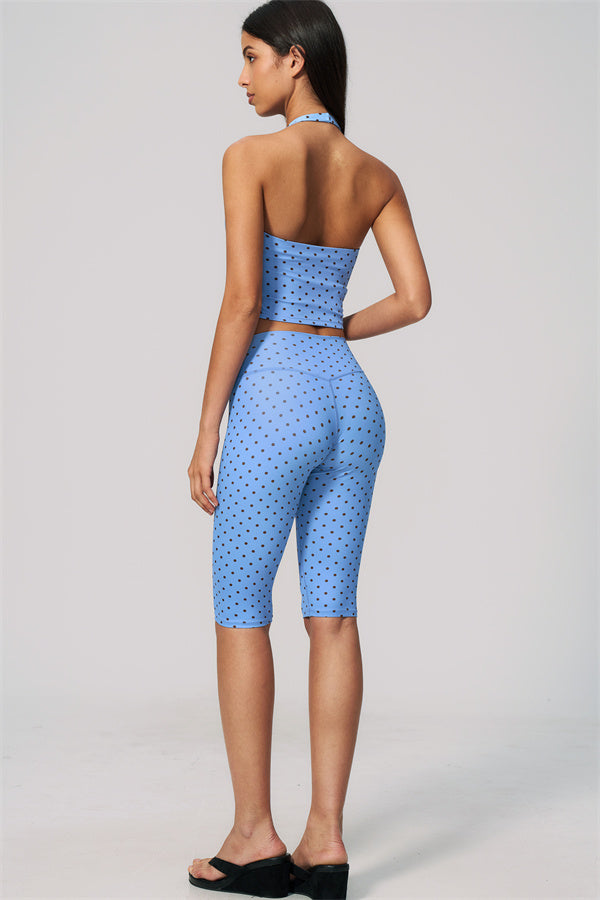 The Frame Halter Tank Top Capri Leggings 2-Piece Set