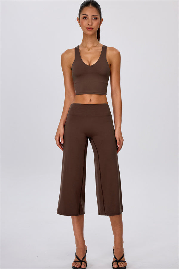 The Energize Crop Top Wide Leg Crop 2-Piece Set