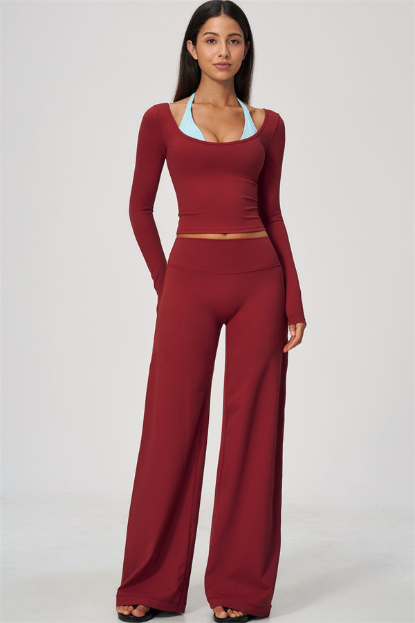 The Cascade Long Sleeve T-shirt Straight Leg Pants 2-Piece Set