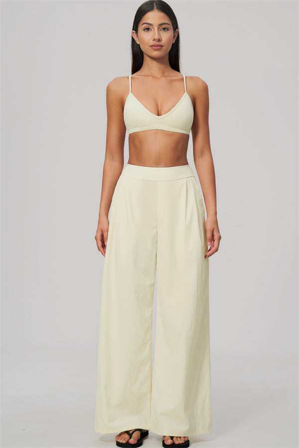 The Amity Sports Bra Wide-Leg Pants 2-Piece Set