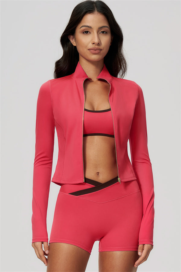 The Chisel Jacket Sports Bra Shorts 3-Piece Set