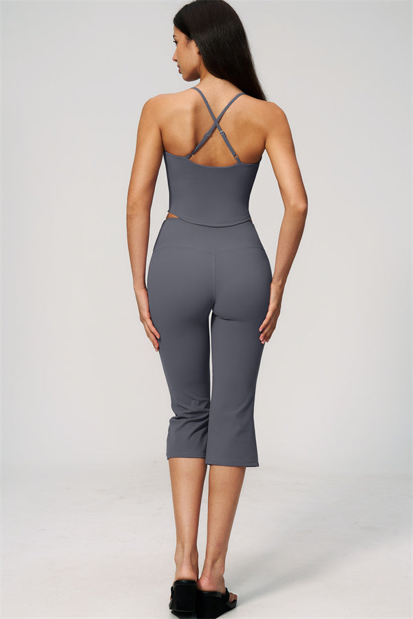The Zura Tank Top Capri Leggings 2-Piece Set