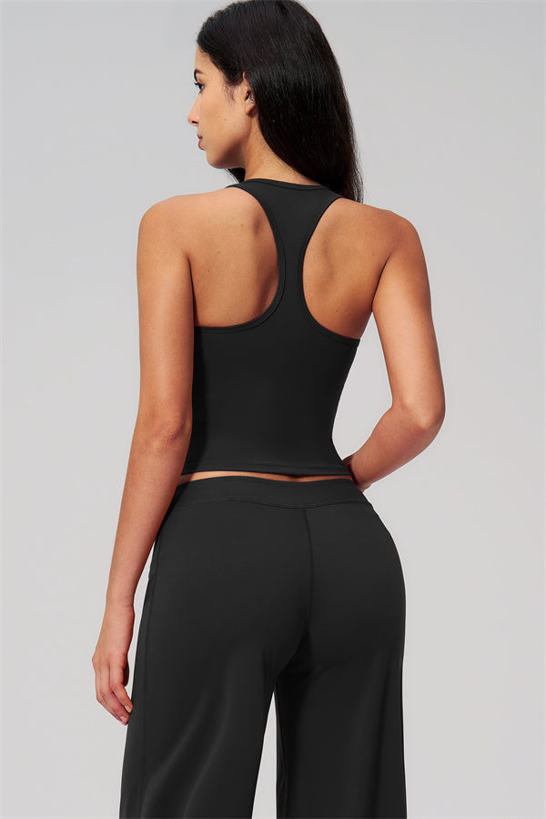 The Revive Crop Top Straight Leg Pants 2-Piece Set